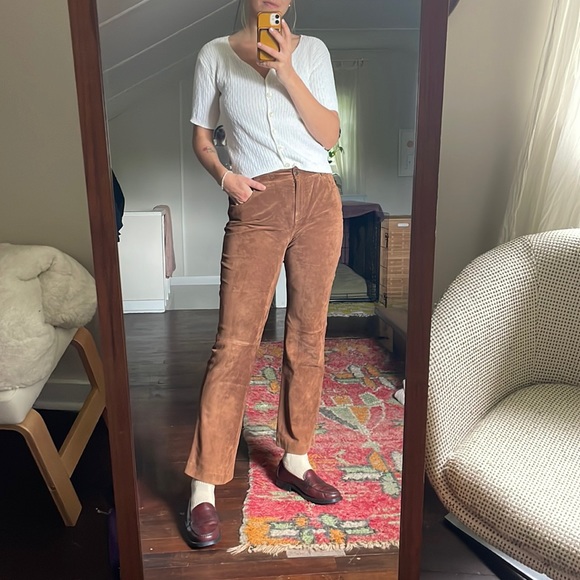 LOFT Pants - Sueded Leather Trousers